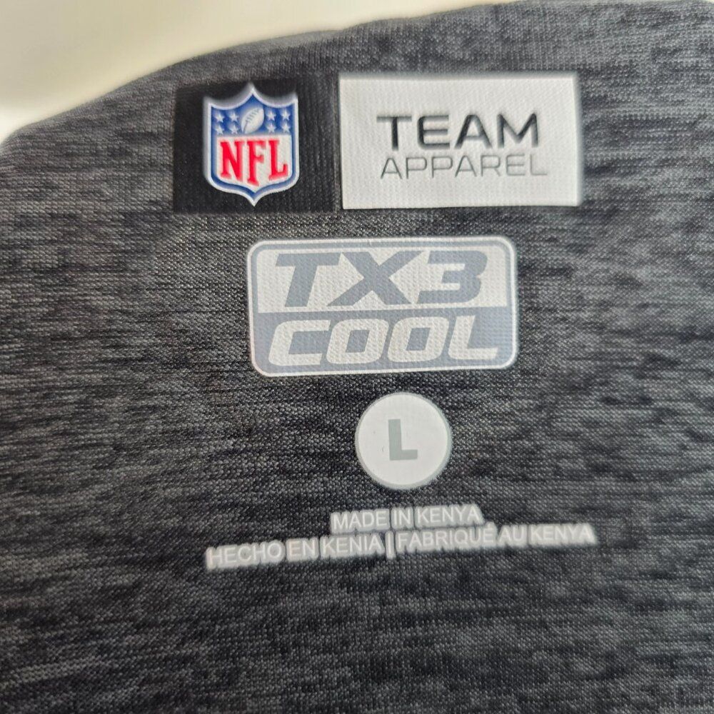 Pittsburgh Steelers T Shirt Mens Large Grey NFL Team Apparel TX3 Cool Football - Picture 6 of 7